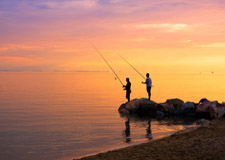 Fishing in the Breede River in Witsand